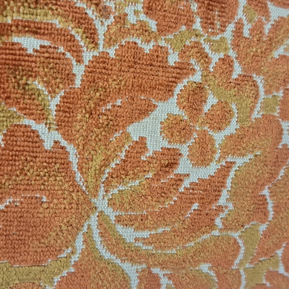 - Vintage 13.5 x 13.5 velvet floral accent pillow - Picture 3 of 5